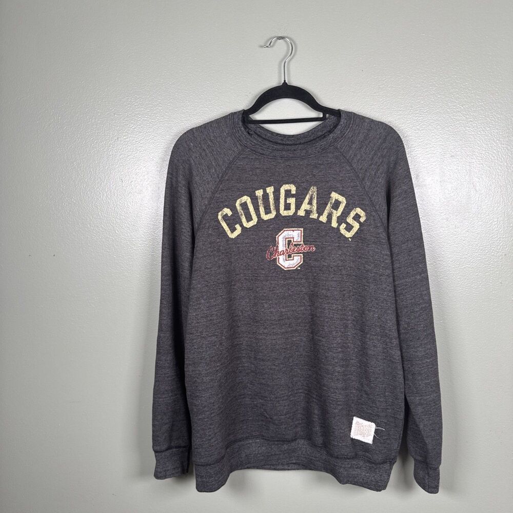 Charleston Cougars Collegiate‎ Sweatshirt Heathered Dark Gray Men’s Size Medium